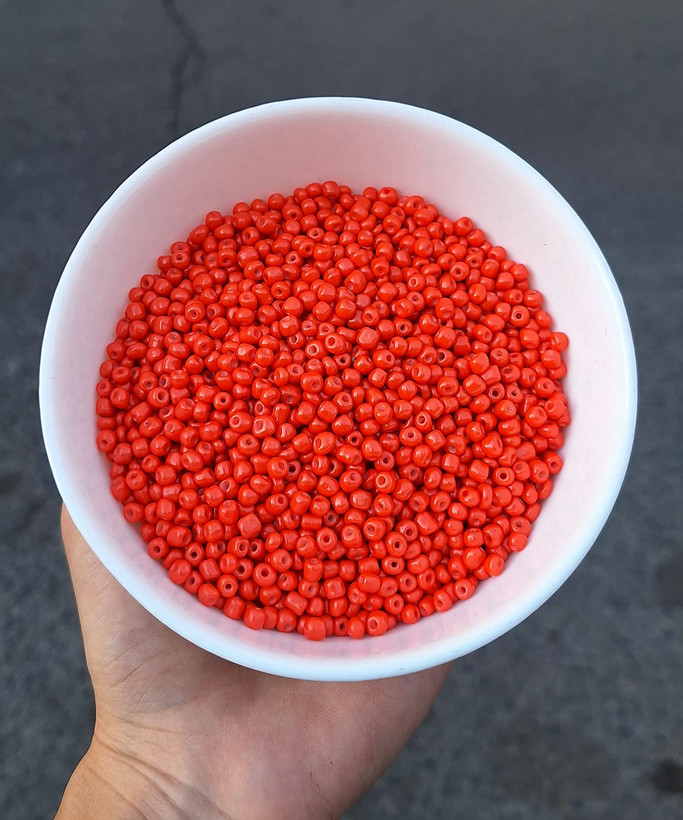 منجوق گچی قرمز سایز6