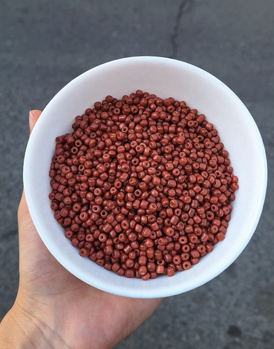منجوق گچی قهوه ای سایز 6